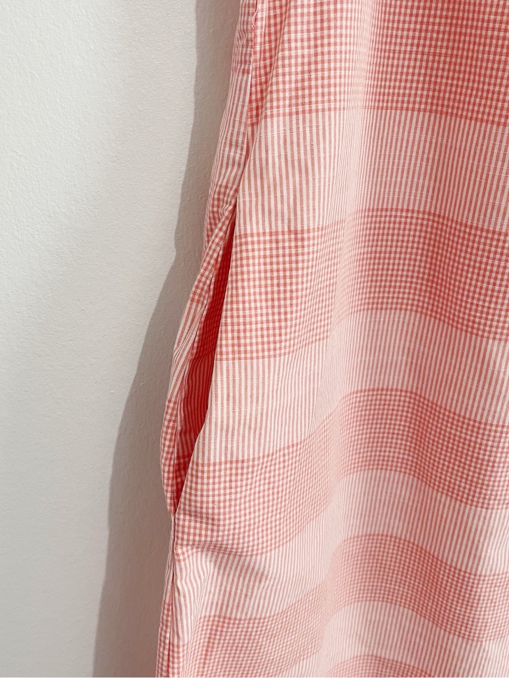Tommy‎ Hilfiger Pink Plaid Gingham Shirt Dress Tie Waist Coastal Preppy Size 16 - Picture 8 of 14
